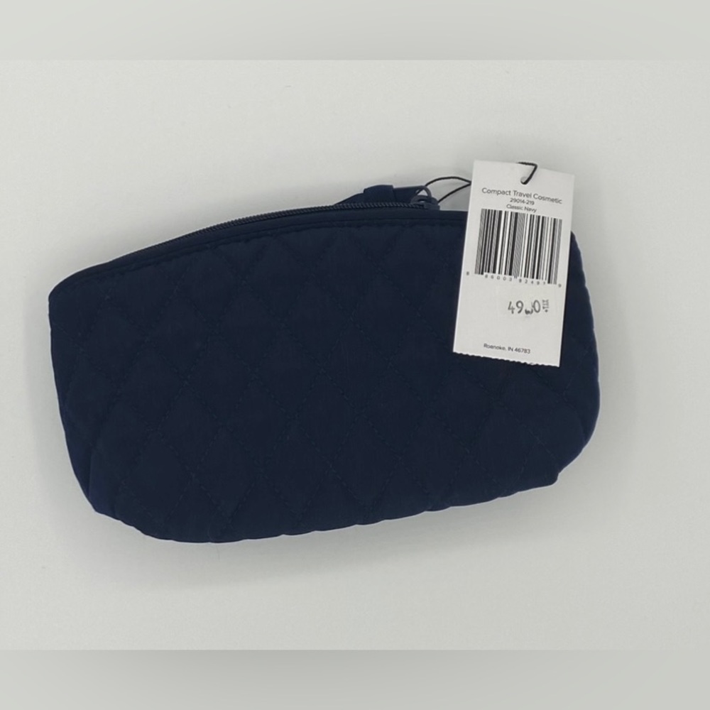 Vera Bradley Compact Travel Cosmetic Bag - Classic Navy